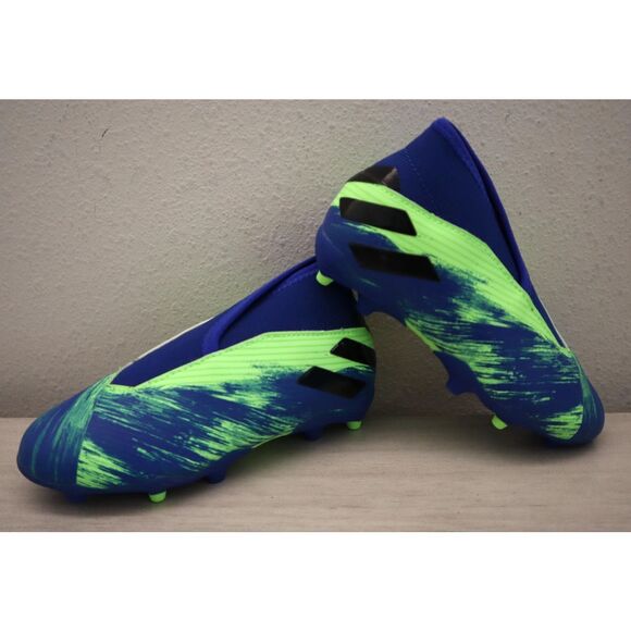 adidas FV2912 Youth Sz 10.5K Blue/Green Nemeziz 19.3 Firm Ground Soccer Cleats - Picture 3 of 13